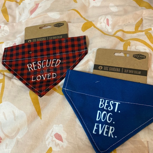 Open Roads Brans New Dog Bandanas Rescued Best Dig Ever - Picture 1 of 2